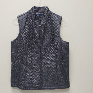 Susan Graver Black Zip Up Vest